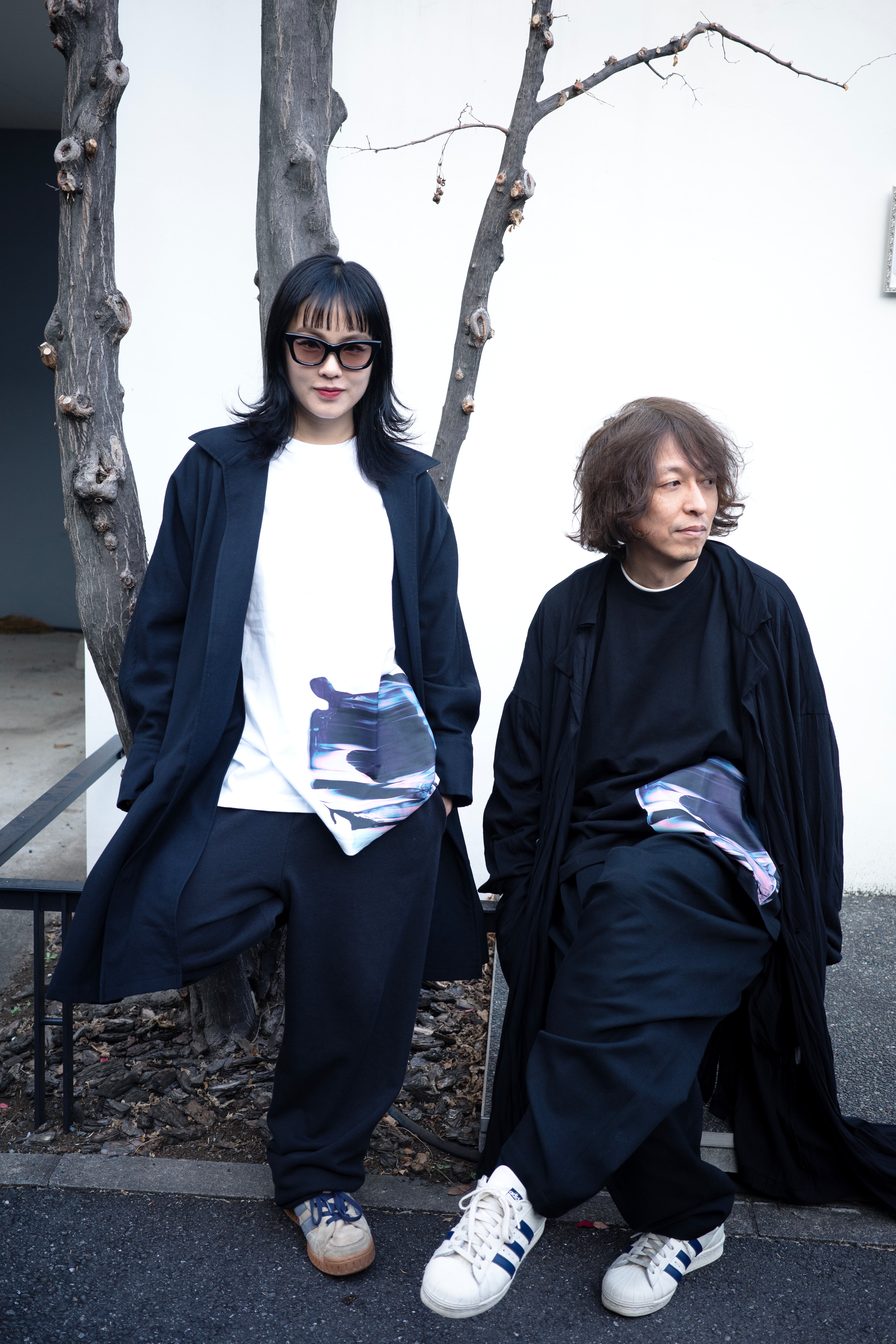 RAW SCRAPE Oversized long sleeve T-shirt
