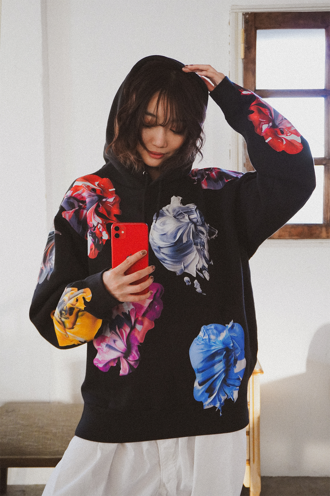 RAW PRESSED FLOWERS HOODIE